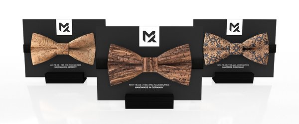 MAY-TIE Men's Cork Bow Ties