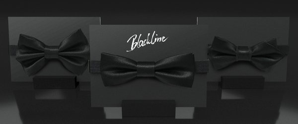 MAY-TIE BLACKLINE Bow Tie Silk