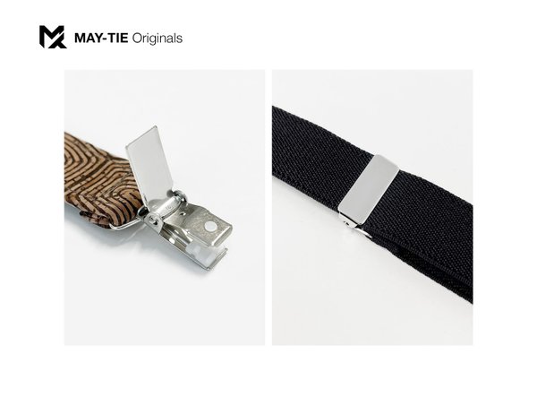 MAY-TIE Suspenders | 100% Cork | Y-Shape | Style: Kambium