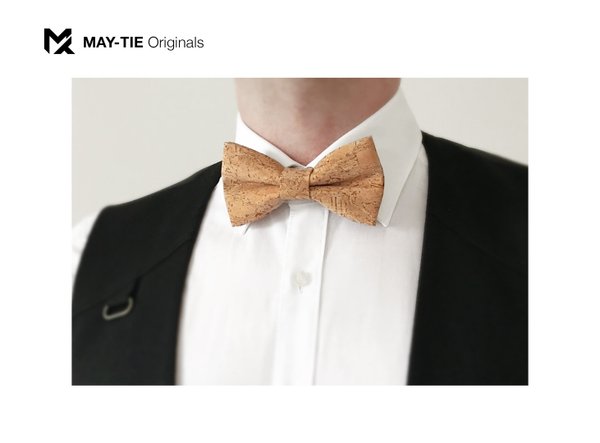 MAY-TIE cork bow tie | Classic Shape | style: Canyon