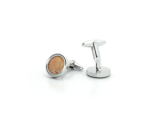 MAY-TIE brass cufflinks with cork | Classic | style: Canyon