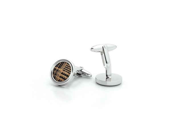 MAY-TIE brass cufflinks with cork | Classic | style: Classic Check