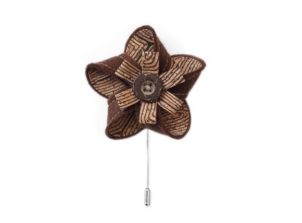 MAY-TIE Boutonniere | 100% new wool | Style: Kambium Coffee