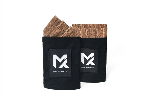 MAY-TIE Einstecktuch aus Kork | Pre-Fold 2in1 | Style: Holz Braun, Wood Brown