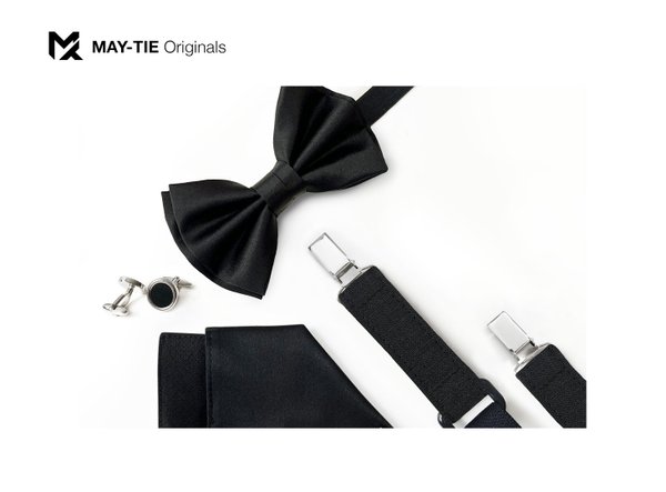 MAY-TIE BlackLine silk bow tie | black | Classic Butterfly