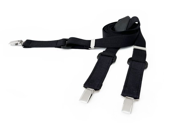 MAY-TIE linen suspenders | Iconic Y-Shape | black | style: BlackLine