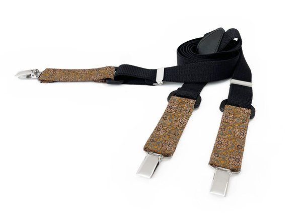 MAY-TIE cork suspenders | Iconic Y-Shape | black | style: Lemon
