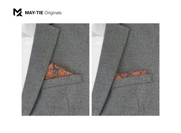 MAY-TIE cork pocket square | Pre-Fold 2in1 | style: Color