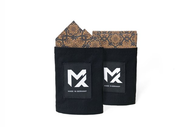 MAY-TIE cork pocket square | Pre-Fold 2in1 | style: Baroque