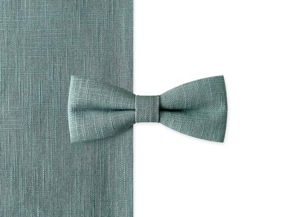 MAY-TIE linen bow tie | Large Batwing | style: Eucalyptus Green