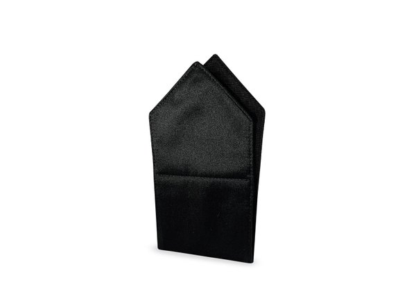 MAY-TIE BlackLine silk pocket square | Black | Free-Fold 2in1