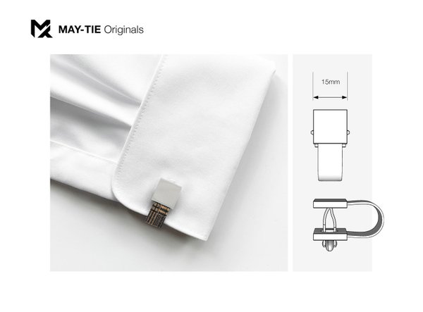 MAY-TIE Manschettenknöpfe aus Messing und Kork | Iconic | Style: Classic Check