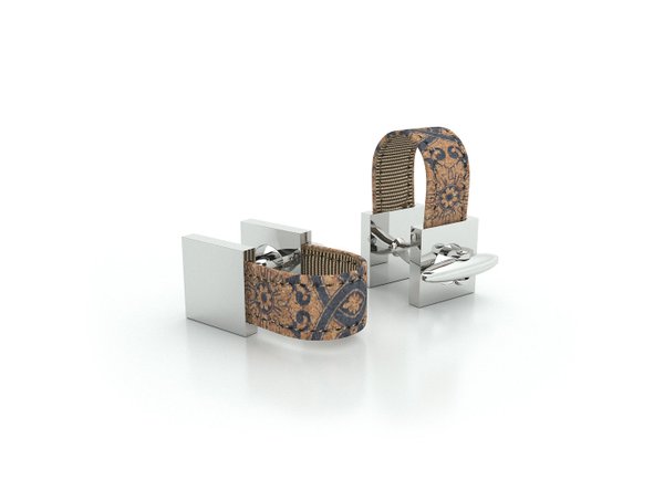 MAY-TIE brass cufflinks with cork | Iconic | style: Baroque