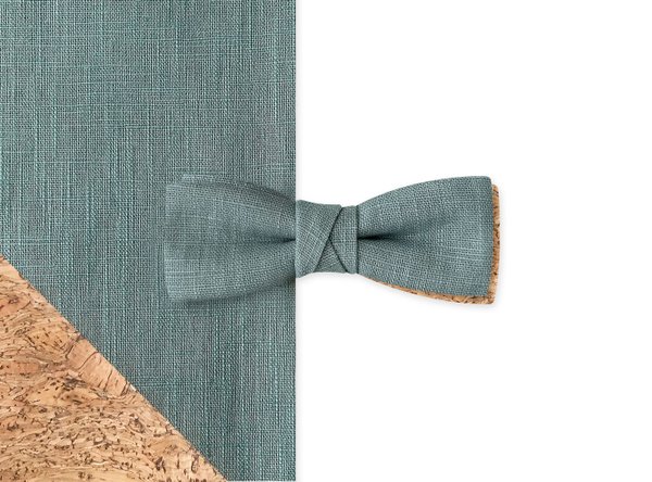 MAY-TIE Xclusive bow tie | Linen and Cork | Batwing Self Tied Look | Eucalyptus Canyon
